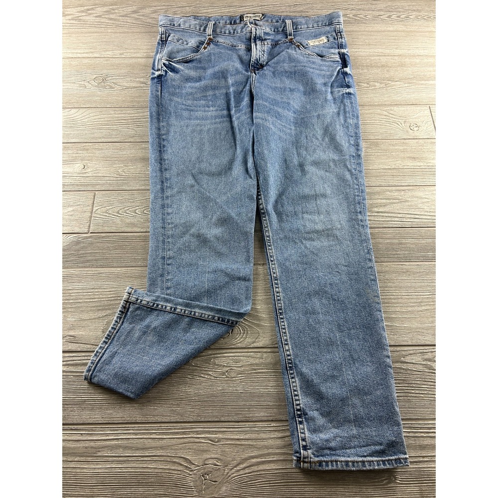 Smith + Rogue Women Blue Straight Jeans 34x30 Medium Wash No Back Pockets